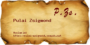Pulai Zsigmond névjegykártya